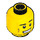 LEGO Head with Opened Mouth with Wide Grin, Cheek Lines (Safety Stud) (3626 / 90945)