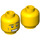 LEGO Head with Opened Mouth with Wide Grin, Cheek Lines (Safety Stud) (3626 / 90945)