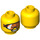 LEGO Diriger avec Orange Goggles et Large Smile (Goujon de sécurité) (3626 / 17185)
