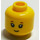 LEGO Head with Reddish Brown, Short Eyelashes and Small Smile (Recessed Solid Stud) (Recessed Solid Stud) (3626)