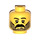 LEGO Kopf mit Serious Expression, Dick Mustache und Stoppel (Sicherheitsnoppe) (3626)