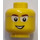 LEGO Head with Silver Glasses and Open Mouth Smile (Recessed Solid Stud) (3626 / 89164)