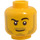 LEGO Hoofd met Smirk en Stoppels Baard (Verzonken solide nop) (3626 / 37501)