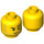LEGO Hoofd met Smirk en Stubble Beard (Verzonken Solid Stud) (3626 / 37501)