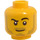 LEGO Head with Smirk and Stubble Beard (Recessed Solid Stud) (3626 / 37501)