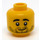 LEGO Head with Stubble and Smile (Recessed Solid Stud) (3626 / 100989)