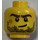 LEGO Hoved med Skægstub, Scar og Crooked Smile (Forsænket solid knops) (10260 / 14759)