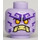 LEGO Head with Tusks Medium Lavender Tattoos (Rumble Keeper) (Recessed Solid Stud) (3626 / 71542)