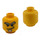 LEGO Head with White Goatee and Eyebrows (Safety Stud) (3626)