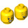 LEGO Head with Wide Grin / Laughing with Closed Eyes (Recessed Solid Stud) (3626 / 56745)