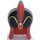 LEGO Headdress with Black Top and Dark Red Feather (48679)