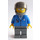 LEGO Hubschrauber Pilot mit Blau Jacke  Minifigur