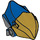 LEGO Helm met Gold Bek Vizier en Zilver Oren (47030)
