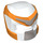 LEGO Helmet with Open Visor with Orange Trim (12638)