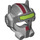 LEGO Helmet with Raised Visor, Antennas and Red Stripe (68804)