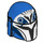 LEGO Helmet with Sides Holes with Bo-Katan Kryze White Pattern (78747 / 87610)