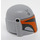 LEGO Helmet with Sides Holes with Mandalorian Tribe Warrior Orange (66440 / 87610)