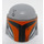 LEGO Helmet with Sides Holes with Mandalorian Tribe Warrior Orange (66440 / 87610)