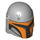 LEGO Helmet with Sides Holes with Mandalorian Tribe Warrior Orange (66440 / 87610)