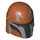 LEGO Helmet with Sides Holes with Mandalorian Warrior Gray and Black (66554 / 87610)