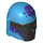 LEGO Helmet with Sides Holes with Mandalorian Warrior Purple Splotches (66548 / 87610)