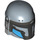 LEGO Helmet with Sides Holes with Paz Vizsla Azure and Black (3807)