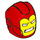 LEGO Helm met Smooth Voorkant met Iron Man Classic Geel Masker (28631 / 29050)