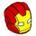 LEGO Helm mit Smooth Vorderseite mit Iron Man Juniors Maske (28631 / 106849)