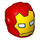 LEGO Helmet with Smooth Front with Iron Man Juniors Mask (28631 / 106849)