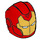 LEGO Helm mit Smooth Vorderseite mit rot Iron Man Maske (28631 / 29819)