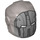 LEGO Helm mit Smooth Vorderseite mit Silber Faceplate und Weiß Augen (28631 / 80747)