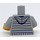 LEGO Hermione Granger with Gray Striped Hoodie and Dark Tan Legs Minifig Torso (973 / 76382)