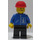 LEGO Highway worker med Svart Ben og Rød Bygging Hjelm Minifigur