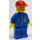 LEGO Highway worker mit Blau Beine und rot Deckel Minifigur