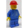 LEGO Highway worker with blue legs and red construction helmet Minifigure
