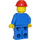 LEGO Highway worker mit Blau Beine und rot Konstruktion Helm Minifigur