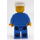 LEGO Highway worker with blue legs and white hat Minifigure