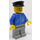 LEGO Highway worker with light gray legs and black police hat Minifigure