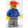 LEGO Highway Worker mit rot Deckel und Light Grau Beine Minifigur