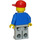LEGO Highway Worker with Red Cap and Light Gray Legs Minifigure