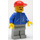 LEGO Highway Worker med Rød Kasket og Lys Grå Ben Minifigur