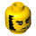 LEGO Highwayman Minifigure Head (Recessed Solid Stud) (3626 / 32633)