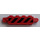 LEGO Hinge Brick 1 x 4 Locking Double with Black and Red Danger Stripes Pattern on Both Sides Sticker (30387)