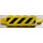 LEGO Hinge Brick 1 x 4 Locking Double with Black and Yellow Danger Stripes on Both Sides Sticker (30387)