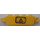 LEGO Hinge Brick 1 x 4 Locking Double with Transparent Danger Sign (Right) Sticker (30387)
