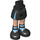LEGO Hip with Basic Curved Skirt with Black Boots with Dark Azure Stripes with Thick Hinge (92820)