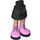 LEGO Hip with Basic Curved Skirt with Bright Pink Boots and Black Laces with Thick Hinge (35634)
