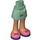 LEGO Hanche avec Basic Incurvé Skirt avec Coral Shoes avec charnière épaisse (35634)