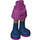 LEGO Hip with Basic Curved Skirt with Dark Blue Boots with Magenta Soles with Thick Hinge (35634)