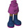 LEGO Heup met Basic Gebogen Rok met Dark Blauw Boots met Magenta Soles met dik scharnier (35634)